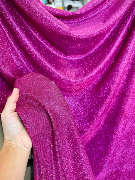 Stretch Metallic Lurex Fuchsia