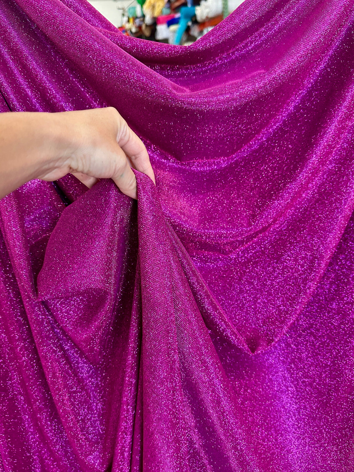 Stretch Metallic Lurex Fuchsia
