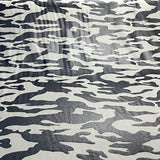 Polyester Spandex Army Stretch Silver Foil Fabric