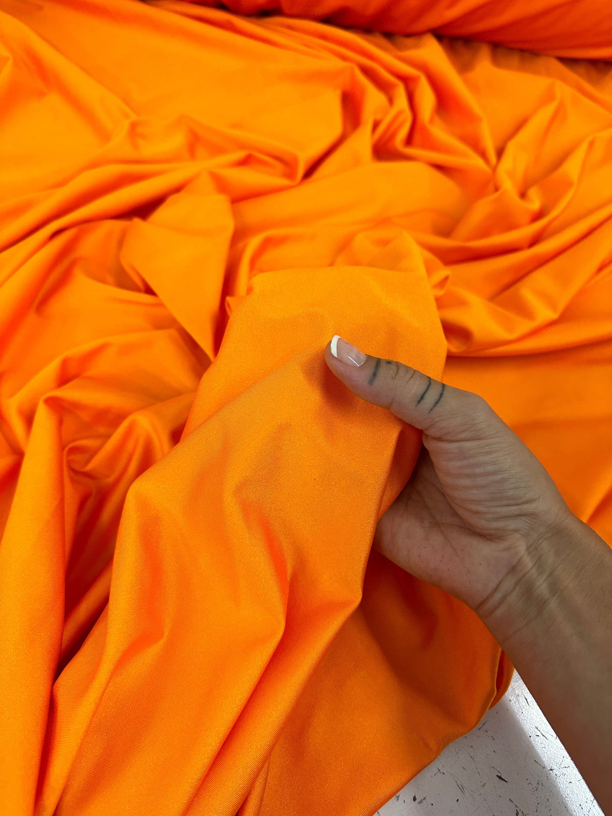 Shiny Yoga Spandex Bright Orange