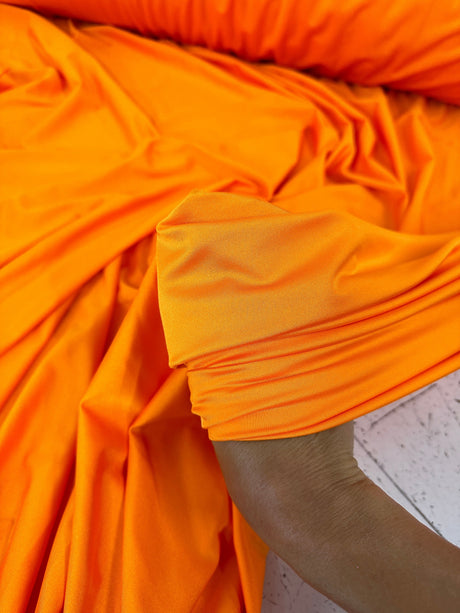 Shiny Yoga Spandex Bright Orange