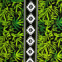 Cotton Barkcloth Areca Palm Tree Leaves Fabric
