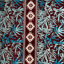 Cotton Barkcloth Areca Palm Tree Leaves Fabric