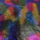 Nylon Spandex Laser Fog Foil Fabric 60" Black