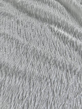 White Fringe Sequin on Mesh