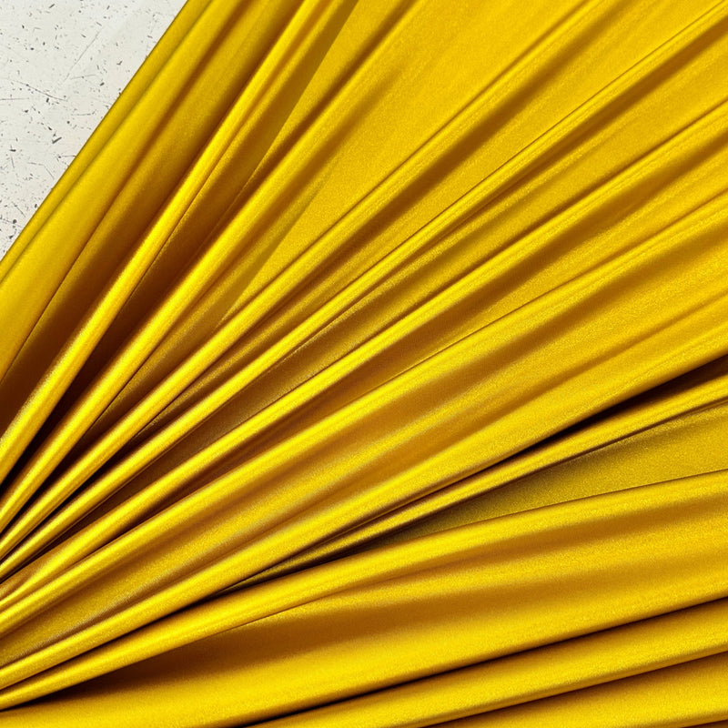 Shiny Nylon Spandex Mustard Gold