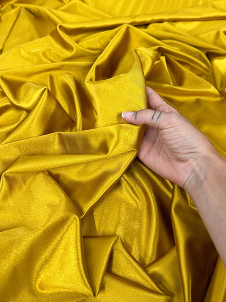 Shiny Nylon Spandex Mustard Gold