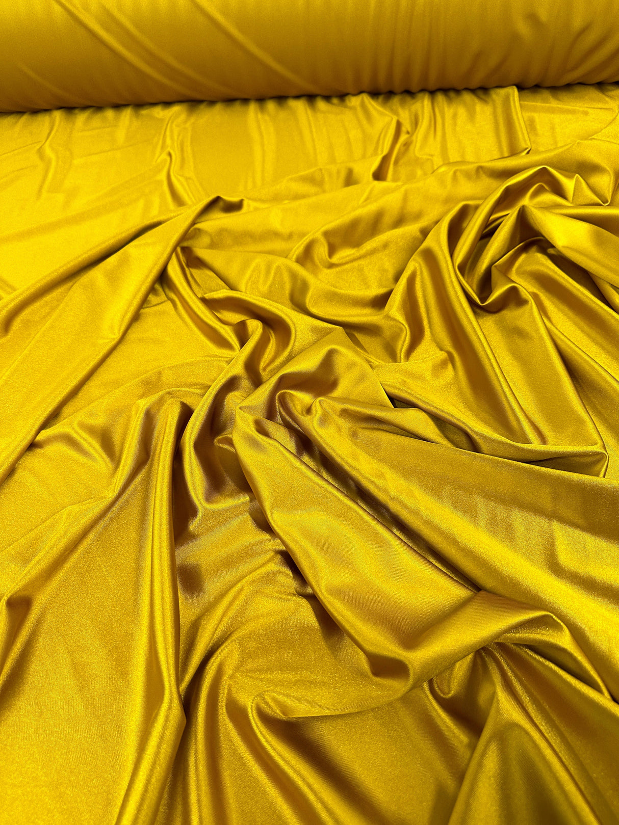 Shiny Nylon Spandex Mustard Gold
