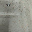 Polyester Mesh Glitter Heart Fabric 60" Blush