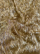 Gold Fringe Sequin on Mesh