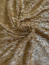 Gold Fringe Sequin on Mesh
