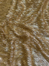 Gold Fringe Sequin on Mesh