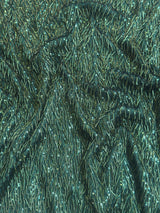 Fringe Sequin on Mesh Emerald Green