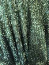 Fringe Sequin on Mesh Emerald Green