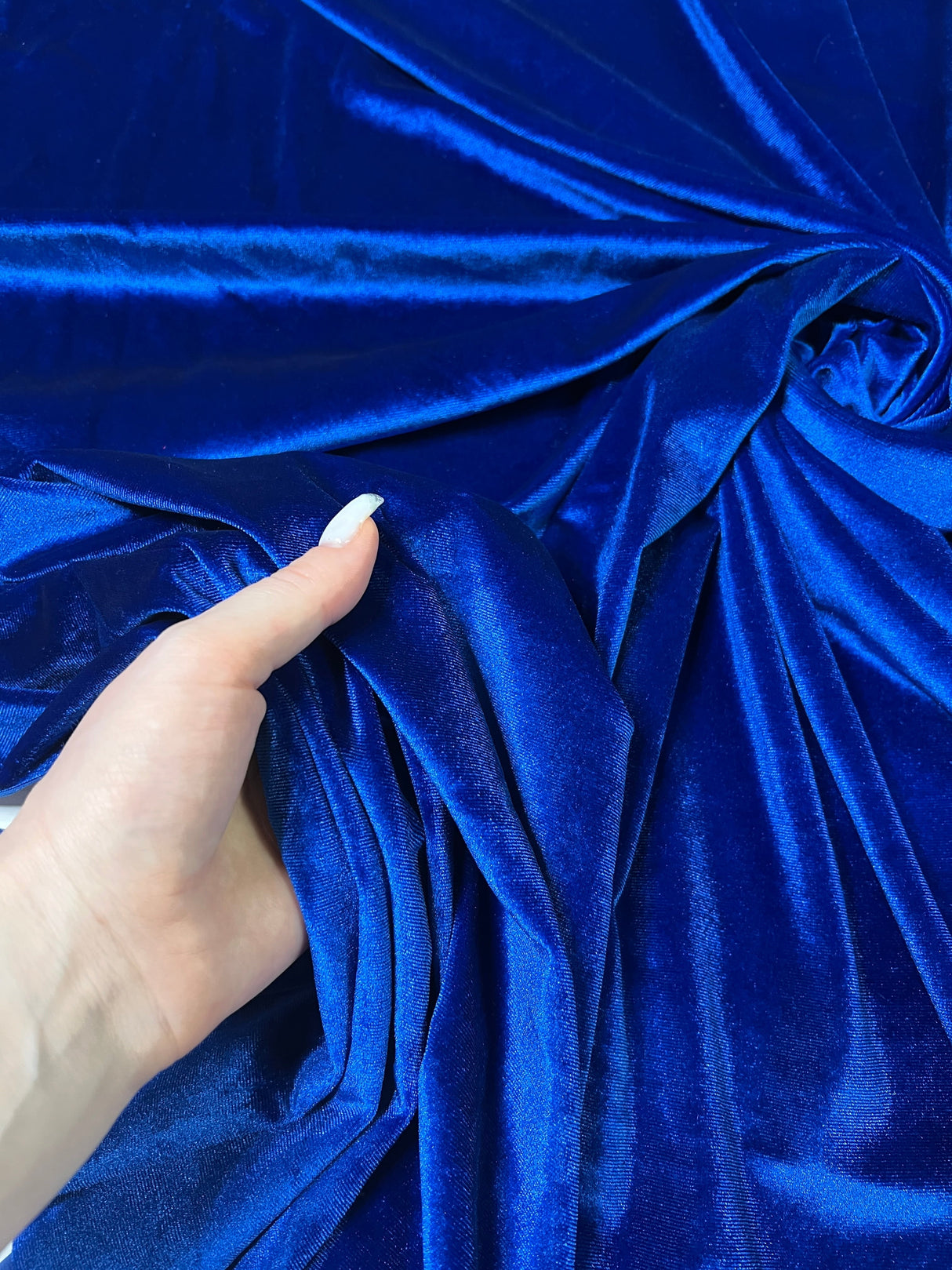 Stretch Velvet Royal Blue