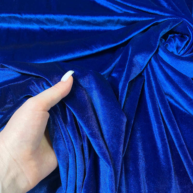 Royal Blue Stretch Velvet