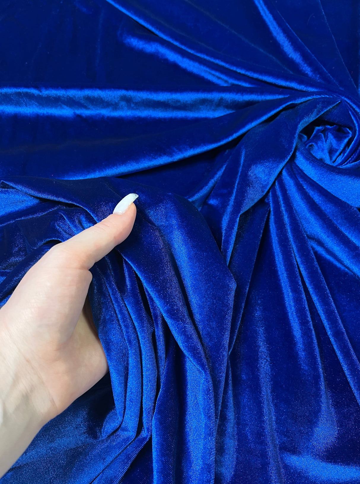 Royal Blue Stretch Velvet