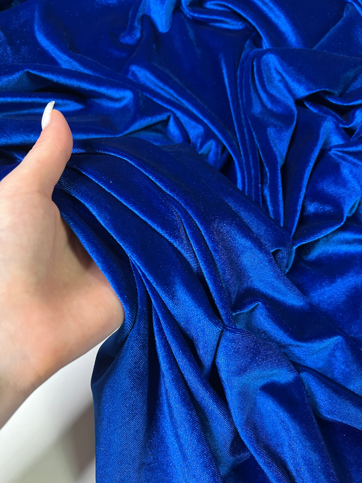 Stretch Velvet Royal Blue