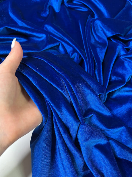 Royal Blue Stretch Velvet