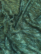 Fringe Sequin on Mesh Emerald Green