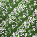 Peachskin Fabric Diagonal Hibiscus Plumeria Sea Turtle Swirl