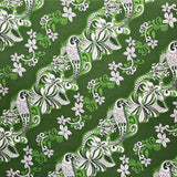 Diagonal Hibiscus Plumeria Sea Turtle Swirl Design Peachskin Fabric - Multi Color Tropical Print, 45" Width (1 Yard)