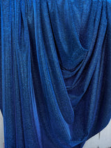 Navy Stretch Metallic Lurex