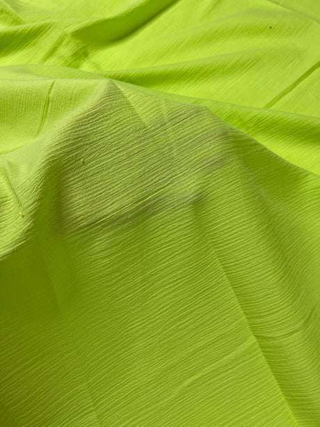 Lime Green Crinkle Cotton Gauze
