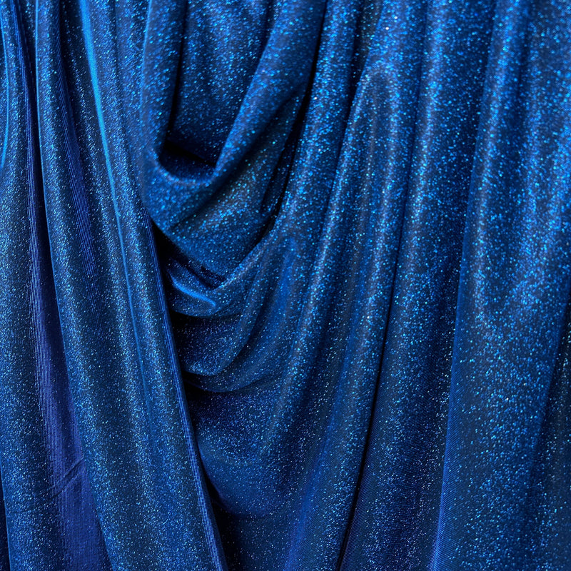 Navy Stretch Metallic Lurex