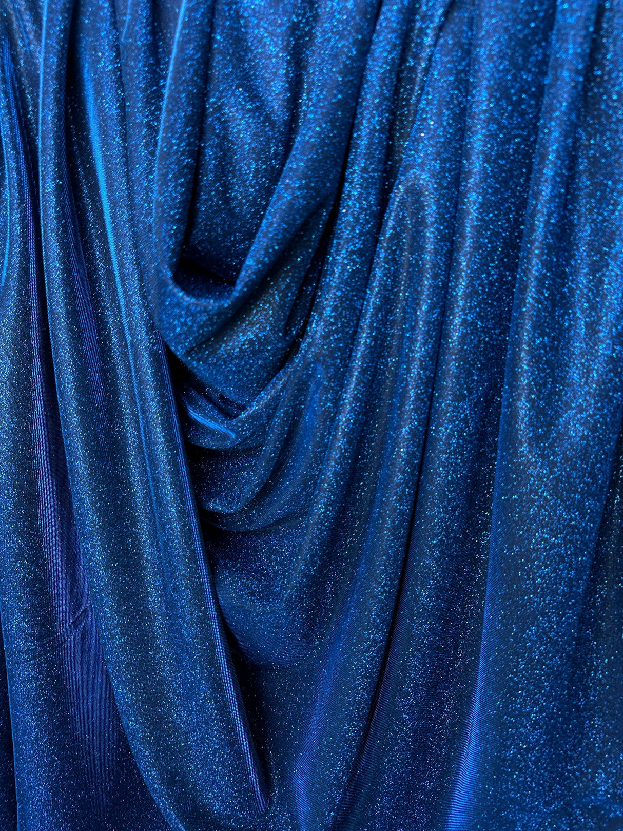 Navy Stretch Metallic Lurex