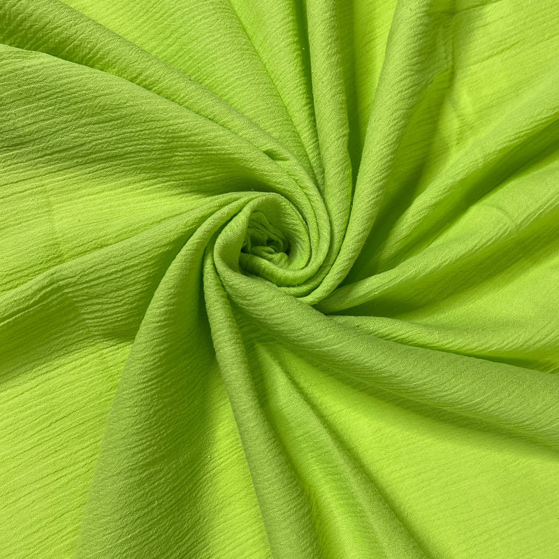 Lime Green Crinkle Cotton Gauze
