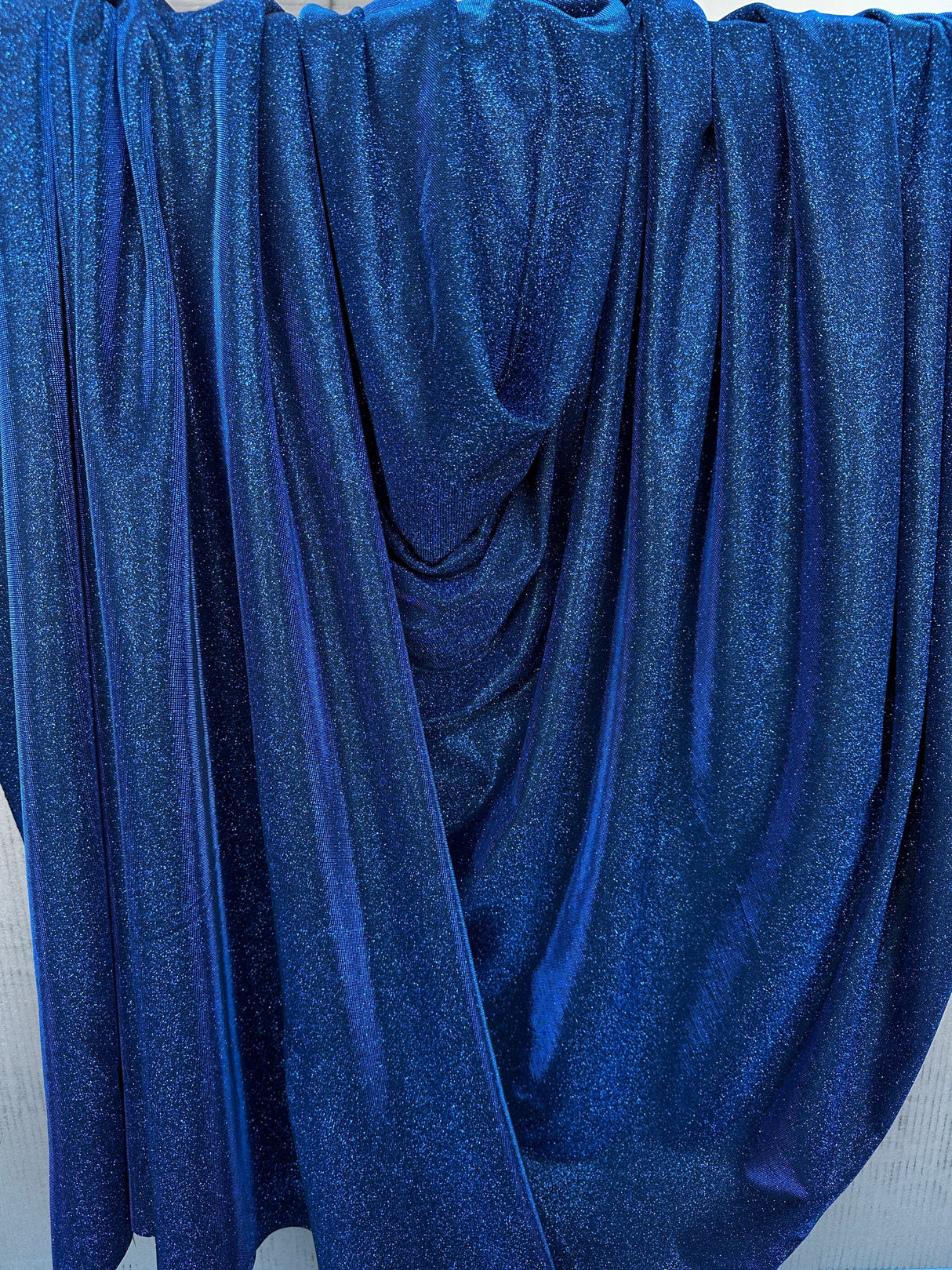 Navy Stretch Metallic Lurex