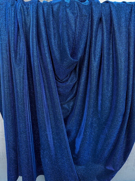Navy Stretch Metallic Lurex