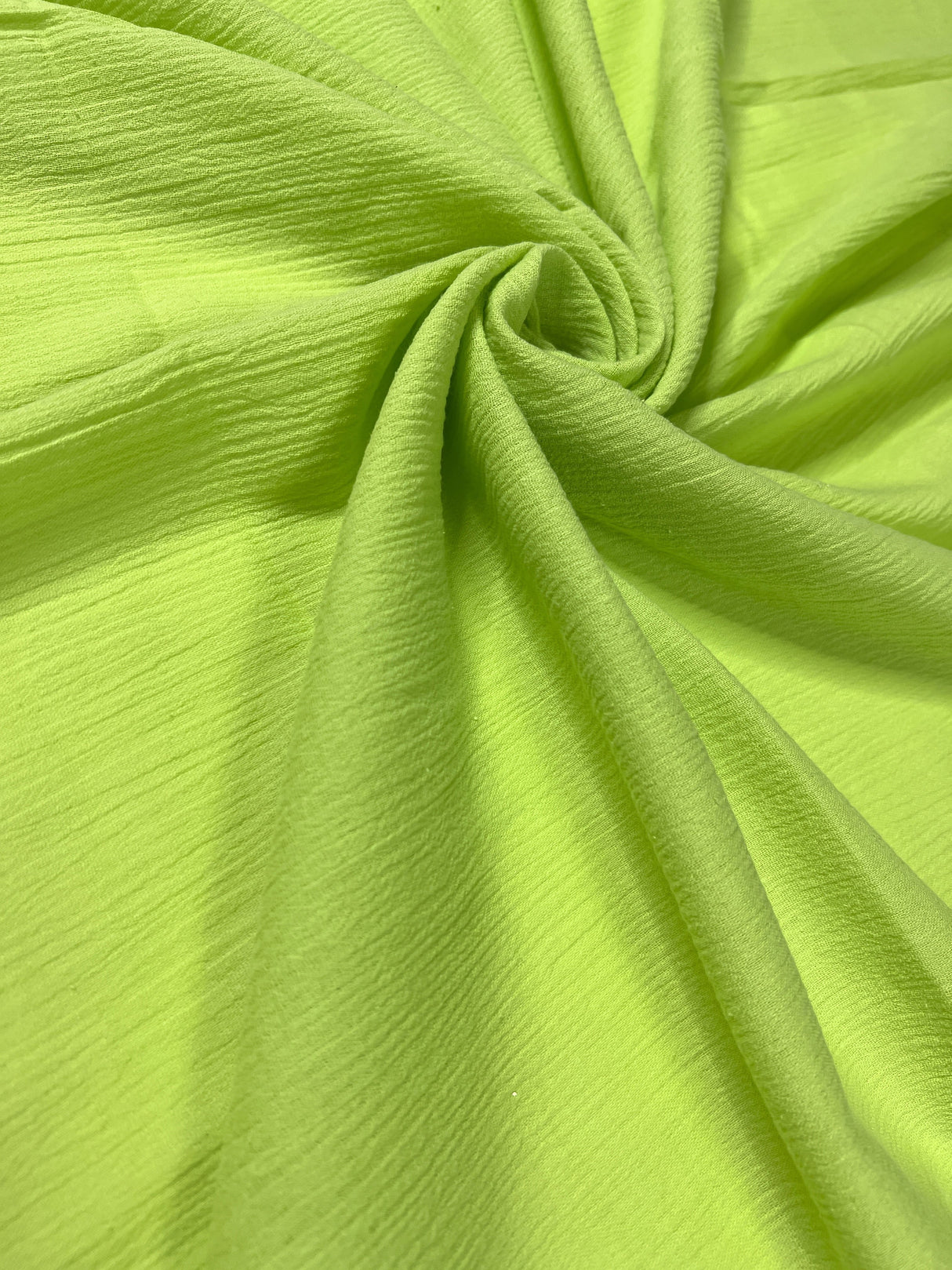 Lime Green Crinkle Cotton Gauze