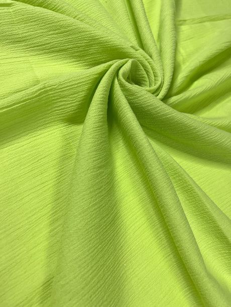 Lime Green Crinkle Cotton Gauze