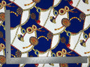 1 yarda de tela de punto Liverpool elástica con estampado de cadenas para vestidos, cintas para la cabeza, ropa de baile Ancho 58-60 pulgadas