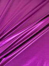 Magenta Metallic Stretch Faux Leather
