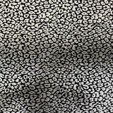 Sahara Leopard Foil Print Nylon Spandex Fabric - Gold/Silver Leopard Print, 58" Width (1 Yard)