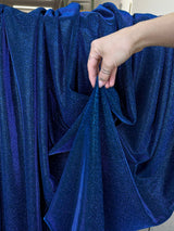 Navy Stretch Metallic Lurex