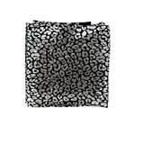 Sahara Leopard Foil Print Nylon Spandex Fabric - Gold/Silver Leopard Print, 58" Width (1 Yard)