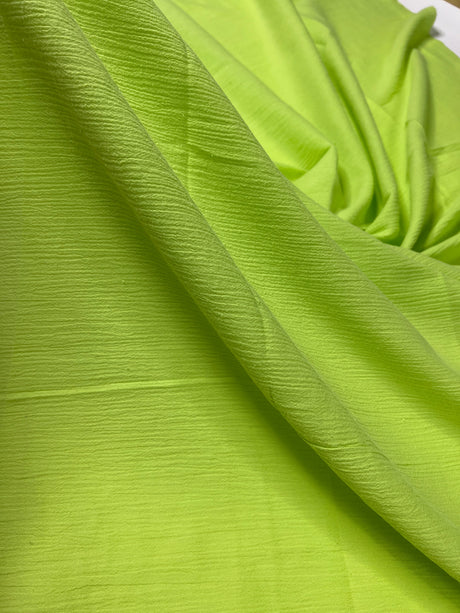 Lime Green Crinkle Cotton Gauze