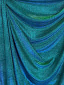 Teal Iridescent Stretch Metallic Lurex