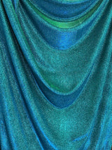 Teal Iridescent Stretch Metallic Lurex