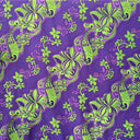 Peachskin Fabric Diagonal Hibiscus Plumeria Sea Turtle Swirl
