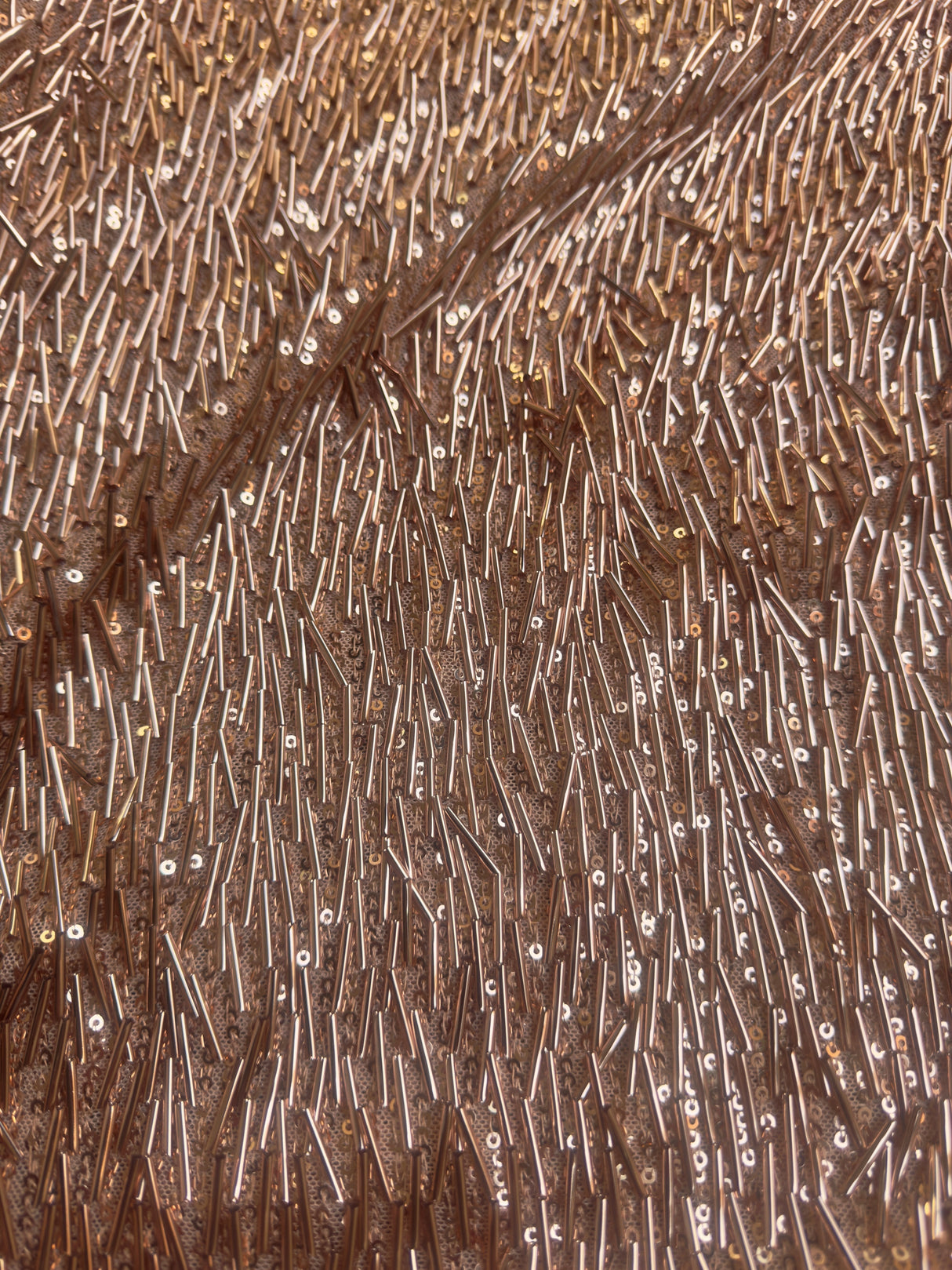 Fringe Sequin on Mesh Rose Gold