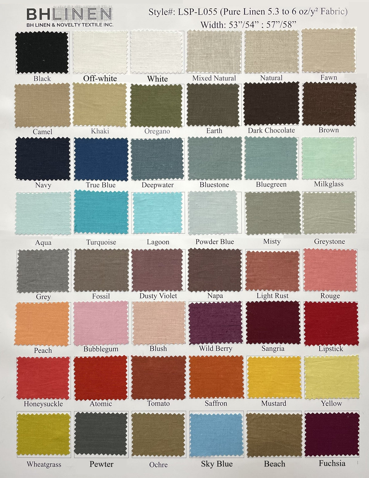 Pure Linen Fabric Powder Blue