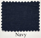 Pure Linen Fabric Navy