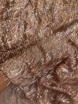 Fringe Sequin on Mesh Rose Gold