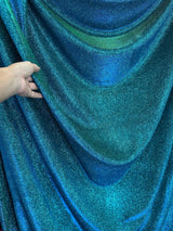 Teal Iridescent Stretch Metallic Lurex