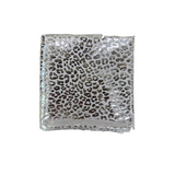 Sahara Leopard Foil Print Nylon Spandex Fabric - Gold/Silver Leopard Print, 58" Width (1 Yard)